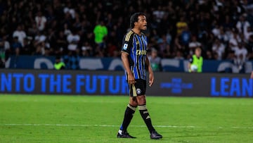In Pisa, Italy, on August 30, 2025, Juan Cuadrado of Pisa plays during the Serie A 2025/2026 second-round match between Pisa and Roma at Arena Garibaldi - Stadio Romeo Anconetani. (Photo by Enrico Mattia Del Punta/NurPhoto via Getty Images)