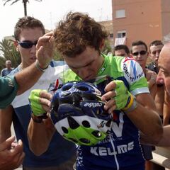 Valverde terminó con lágrimas de dolor la etapa de su tierra