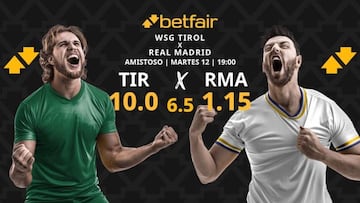 WSG Tirol vs. Real Madrid: horario, dónde ver, estadísticas y pronósticos