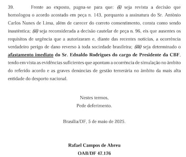 Rev¨¦s Brasil-Ancelotti: Ednaldo Rodrigues podr¨ªa ser destituido
