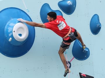 Alberto Ginés, en acción durante las semifinales de los Juegos. 