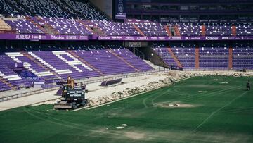 Comienzan las obras en el c&eacute;sped del Jos&eacute; Zorrilla mientras la licencia de las del foso se espera para este mi&eacute;rcoles