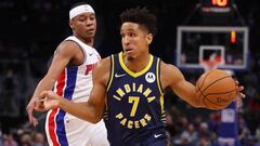 Malcolm Brogdon, durante un partido contra Detroit Pistons.