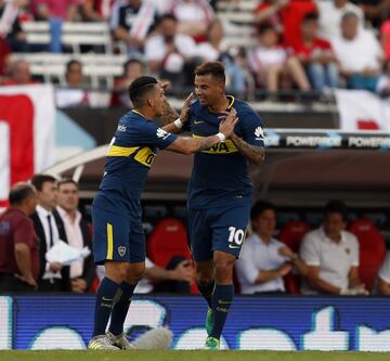 Buenos Aires, 05 NOVIEMBRE 2017, Argentina
SUPERLIGA ARGENTINA 2017
River Plata vs Boca Juniors por la 8va fecha en el Estadio Monumental.
gol de Edwin Cardona de Boca Junior
Foto Gustavo Ortiz