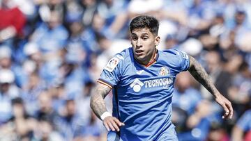 Mathias Olivera, durante un encuentro de esta temporada con el Getafe