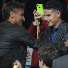 James, presente en el Bernabéu para la final River - Boca