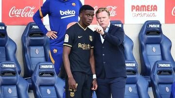 Koeman, con Ilaix Moriba en Vila-real.