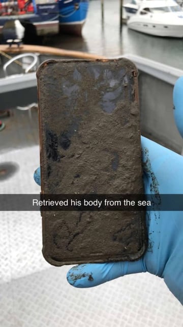 Enterrado en barro y agua de mar durante 6 d&iacute;as a 15 metros de profundidad 