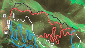 Pure Riding, mapa de pistas y senderos del bikepark de Osor (Girona).