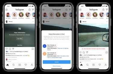 Instagram te avisará si un contenido es Falso