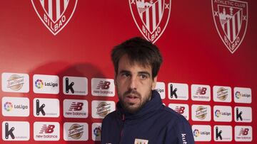 Beñat, después de una rueda de prensa.