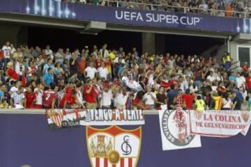 Aficionados del Sevilla.