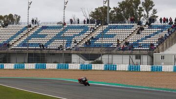 Marc M&aacute;rquez en un test de MotoGP en Jerez.