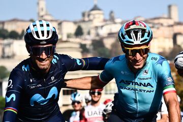 Vincenzo Nibali y Alejandro Valverde.