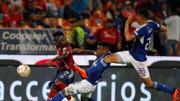 DIM y Millonarios empatan en buen partido en el Atanasio