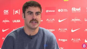 Abdón Prats, delantero del RCD Mallorca, en una entrevista concedida a IB3.