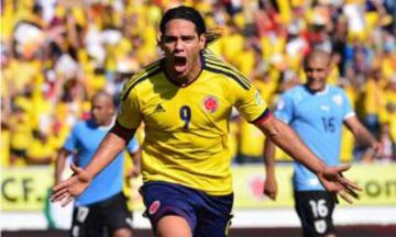 Gol de Falcao en la eliminatoria frente a Uruguay en Barranquilla