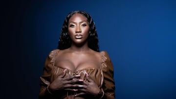 (FILES) French singer Aya Danioko, aka Aya Nakamura, poses during a photo session in Paris on November 19, 2020. Celine Dion and Lady Gaga spotted in Paris, Aya Nakamura on everyone's lips: the little game of predictions around the performances of great singers with an international aura is in full swing for the opening ceremony of the Olympic Games on July 26. (Photo by JOEL SAGET / AFP)