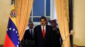 Venezuela's President Nicolas Maduro attends a press conference at Miraflores Palace, in Caracas, Venezuela August 2, 2024. REUTERS/Leonardo Fernandez Viloria