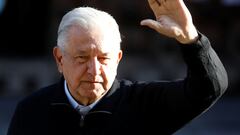 Mexican President Andres Manuel Lopez Obrador waves after casting his vote on the recall referendum on his presidency in Mexico City, Mexico April 10, 2022. REUTERS/Gustavo Graf