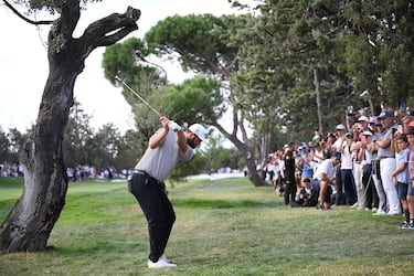 Jon Rahm durante la jornada de hoy. 