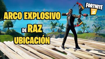 Fortnite: c&oacute;mo conseguir el Arco Explosivo de Raz; localizaci&oacute;n y mapa