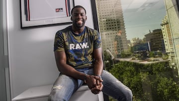 Draymond Green, en la oficina de NBA Espa&ntilde;a en Madrid.