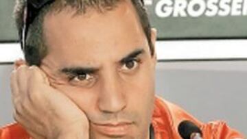 <b>ABURRIDO. </b>Juan Pablo, ayer en la rueda de prensa en Alemania.