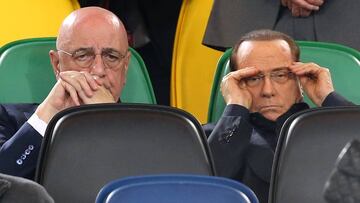 Adriano Galliani y Silvio Berlusconi.