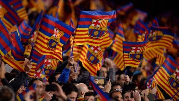 Afición del Barcelona.