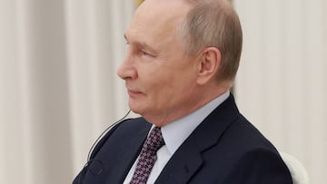 FILE PHOTO: Russian President Vladimir Putin attends a meeting with UAE Deputy Prime Minister and Minister of Interior Sheikh Saif bin Zayed Al Nahyan at the Kremlin in Moscow, Russia April 30, 2025. Sputnik/Alexander Shcherbak/Pool via REUTERS ATTENTION EDITORS - THIS IMAGE WAS PROVIDED BY A THIRD PARTY./File Photo