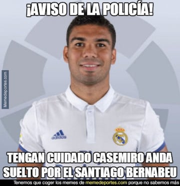 Casemiro es elprotagonista de los memes del Clásico