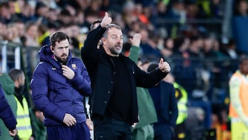 Hansi Flick, en el partido ante el Villarreal.
