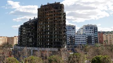 A general view of an apartment building where a fire occurred in Valencia, Spain, February 23, 2024. REUTERS/Eva Manez