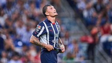 Brandon Vazquez of Monterrey during the 6th round match between Monterrey and Toluca as part of the Liga BBVA MX, Torneo Apertura 2024 at BBVA Bancomer Stadium on August 31, 2024 in Monterrey, Nuevo Leon, Mexico.