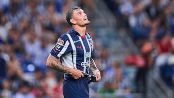Brandon Vazquez of Monterrey during the 6th round match between Monterrey and Toluca as part of the Liga BBVA MX, Torneo Apertura 2024 at BBVA Bancomer Stadium on August 31, 2024 in Monterrey, Nuevo Leon, Mexico.