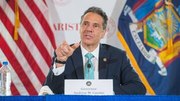 El gobernador de Nueva York, Andrew Cuomo, en rueda de prensa.