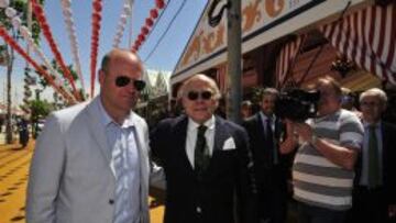 Pepe Mel, en la comida de jugadores en la Feria de Abril.