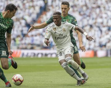 Vinícius Júnior fue una vez más uno de los más participativos del ataque blanco en los primeros 45 minutos. 