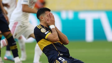 Soccer Football - FIFA Club World Cup - Group C - Boca Juniors v Benfica - Hard Rock Stadium, Miami Gardens, Florida, U.S. - June 16, 2025 Boca Juniors' Rodrigo Battaglia reacts IMAGN IMAGES via Reuters/Nathan Ray Seebeck