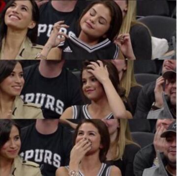 Selena Gomez, la aficionada más bella de los San Antonio Spurs