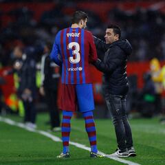 Piqué goes viral for Xavi response in Barcelona-Man United combined XI