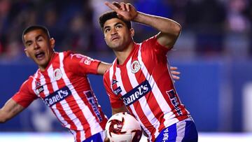 during the game Atletico San Luis vs Guadalajara, corresponding to Day 04 of the Torneo Clausura 2020 of the Liga BBVA MX, at Alfonso Lastras Stadium, on January 31, 2020.
<br><br>
durante el partido Atletico San Luis vs Guadalajara, correspondiente a la Jornada 04 del Torneo Clausura 2020 de la Liga BBVA MX, en el Estadio Alfonso Lastras, del 31 de enero de 2020.