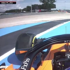 Alonso, en la radio: "Sin ruedas, no tengo frenos, sin puntos..."