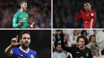 De Gea, Martial, Cesc y Rabiot.