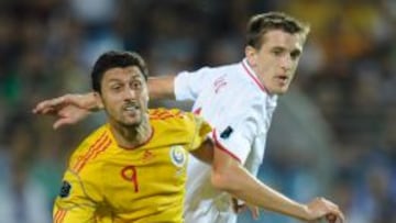 Ciprian Andrei Marica, con su selección, podría recalar en el Rayo Vallecano.