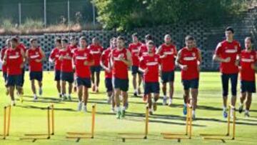 Entrenamiento del Atl&eacute;tico de Madrid.