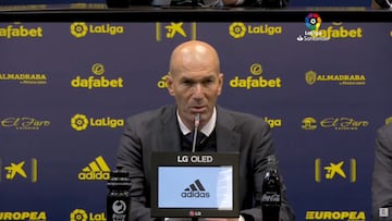 Zidane: "Son tres partidos sin encajar, eso es fundamental"