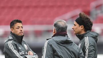 Foto durante el Entrenamiento de Mexico, previo al partido Amistoso vs Paraguay en el Levis Stadium de Santa Clara, California
<br> En la foto: