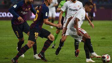 El delantero colombiano Luis Fernando Muriel habló sobre el gol que le anotó a Barcelona en el Camp Nou, en la derrota del Sevilla por LaLiga.